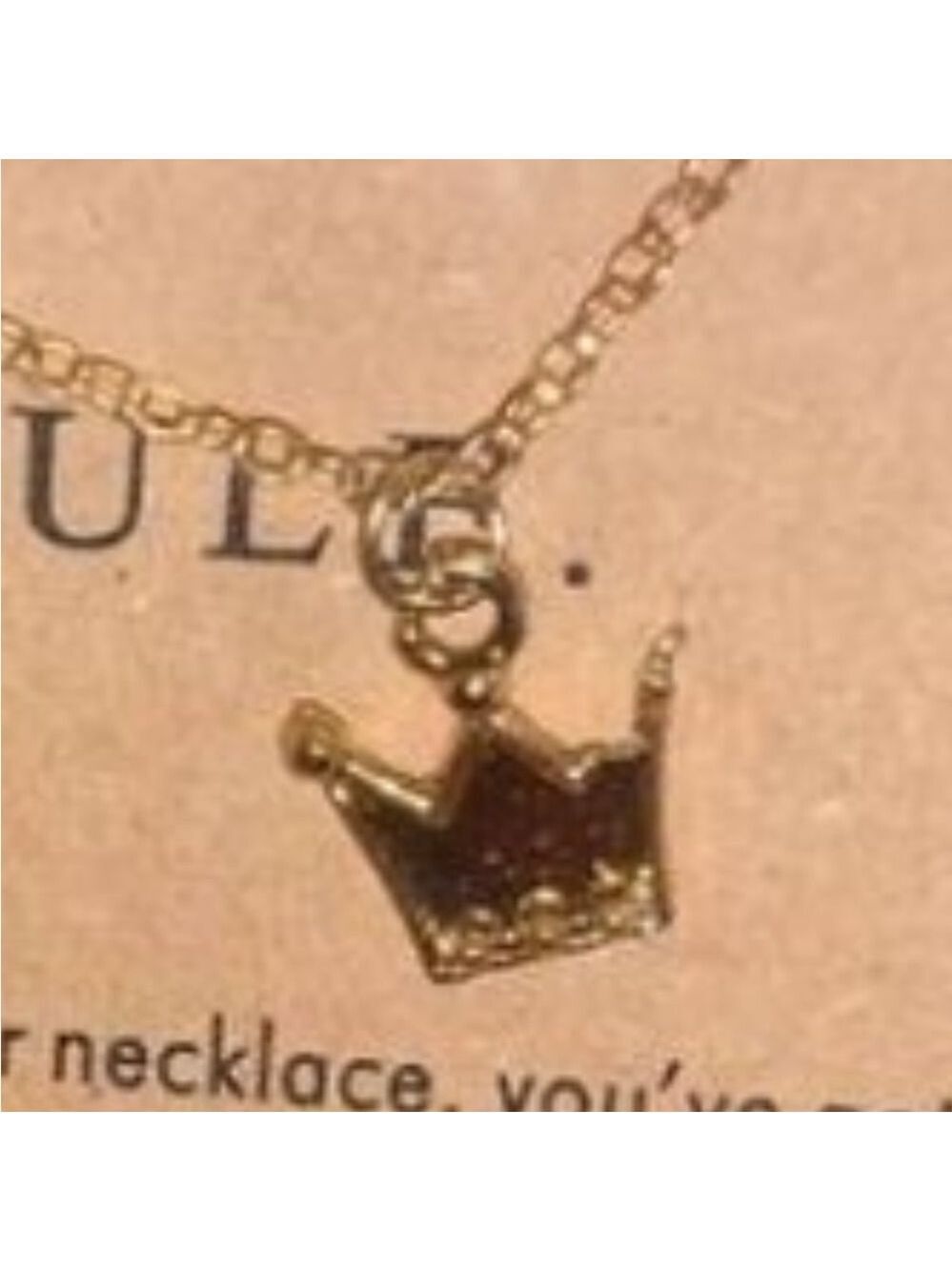DOGEARED Golden You Rule Crown Pendant Necklace juicy